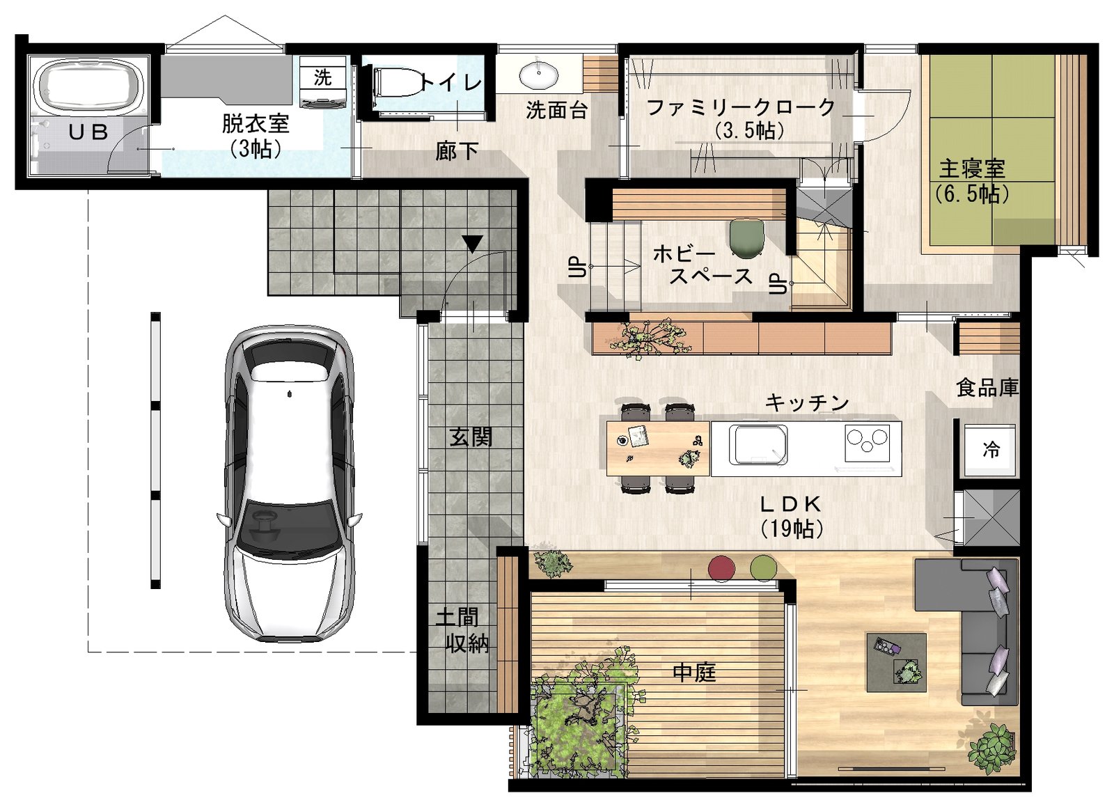 cocon 1階 平面図