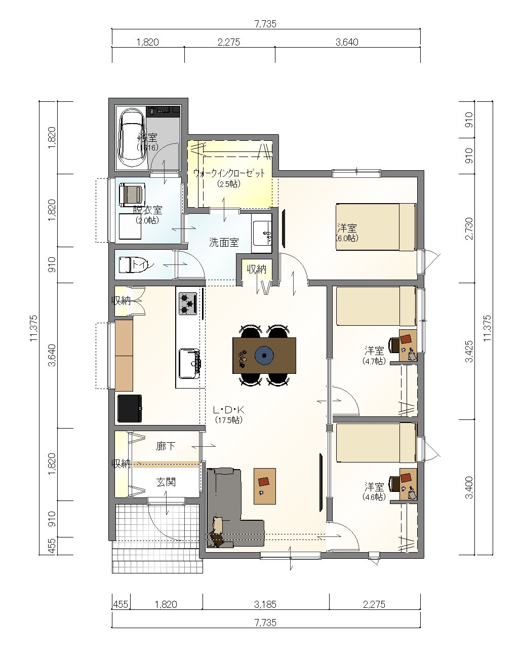 山の田6号地平屋建売【3,390万円 】