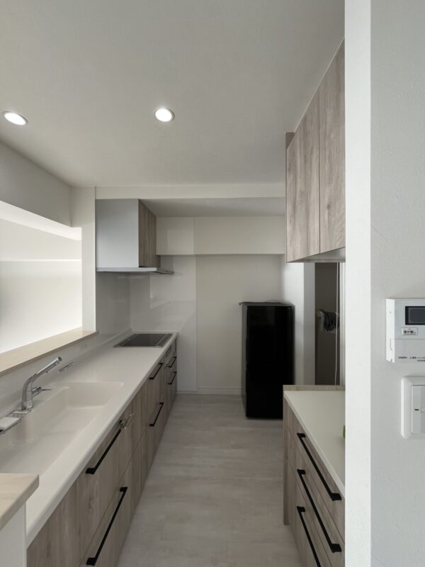 マンションリノベーション施工例紹介ページ。　キッチンのリノベ後画像