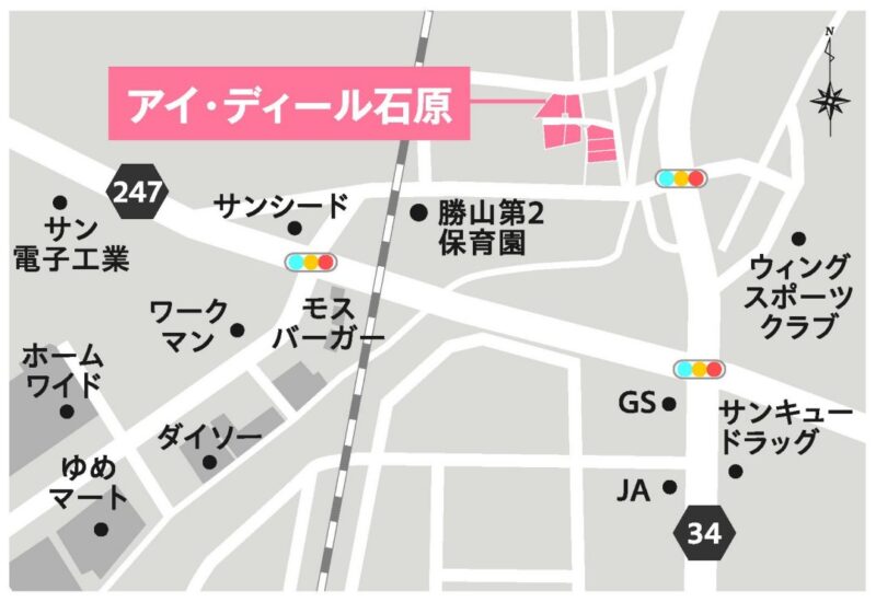 アイ・ディール石原 土地情報紹介ページ 位置図